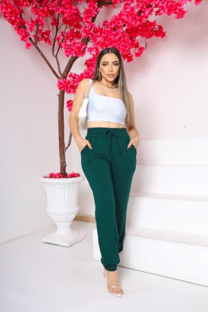 Calça estilo Jogger verde